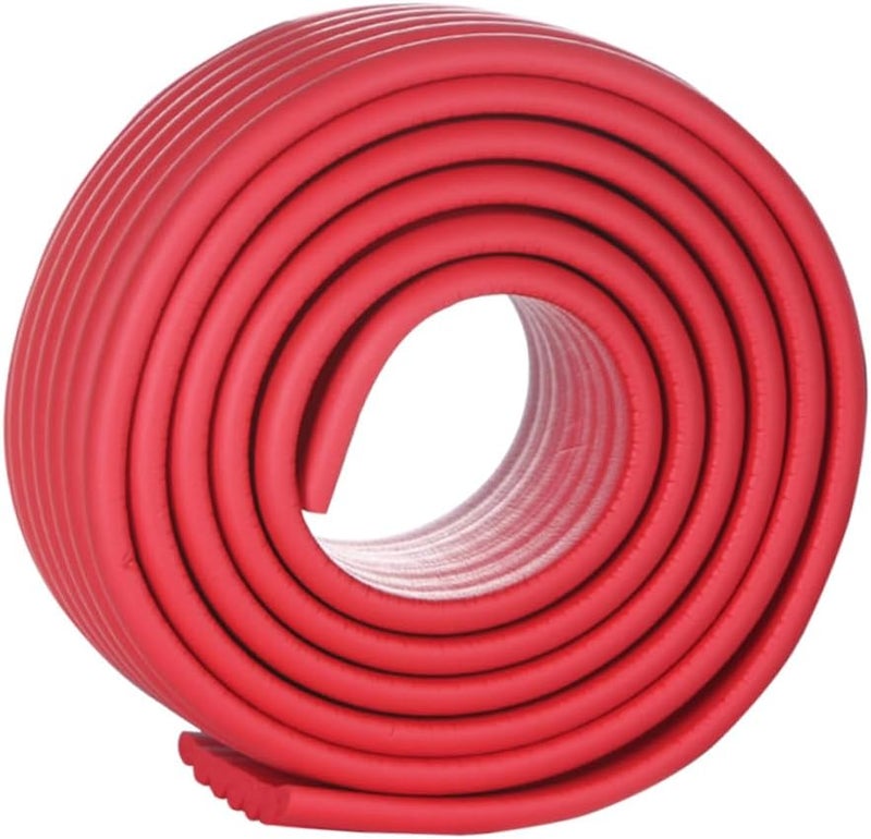 Red Table Corner Protectors Bumper Strip Strong Adhesive Easy Install Safety Guard - Image 1